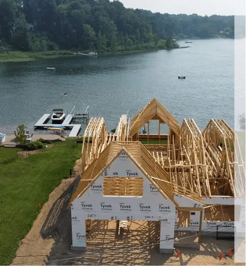 Waterfront lake house on Norris Lake surrounded by East Tennessee mountains